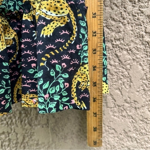 Just‎ Darviny Jungle Safari Tiger Animal Print Mini Dress Floral Tiered Medium - Picture 12 of 14